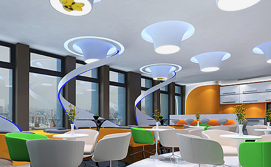 深圳罗岗太空元素风格办公室装修，充满想象力的效果图三